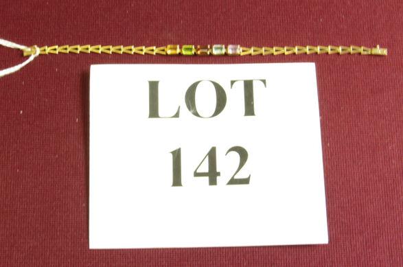 14 Kt Gemstone Link Bracelet (1 of 3)