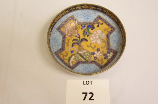 Nippon Bowl with Green M Mark and Floral Decoration: Nippon Bowl with Green M Mark and Floral Decoration Inside as well as Inside the Rim, Measures 6-1/2" dia x 2" h