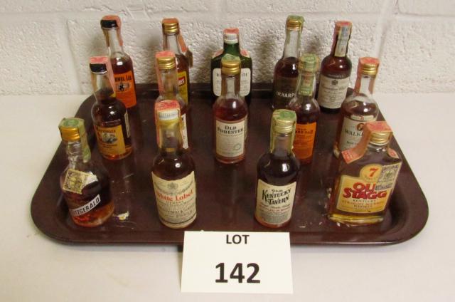 Lot of Advertising Liquor Bottles Including: Colonel: Lot of Advertising Liquor Bottles Including: Colonel Lee, Early Times, Black and White Buchanan's Scotch Whiskey, I.W. Harper, Old Crow, Old Forrester, Old Grand Dad, Walker's
