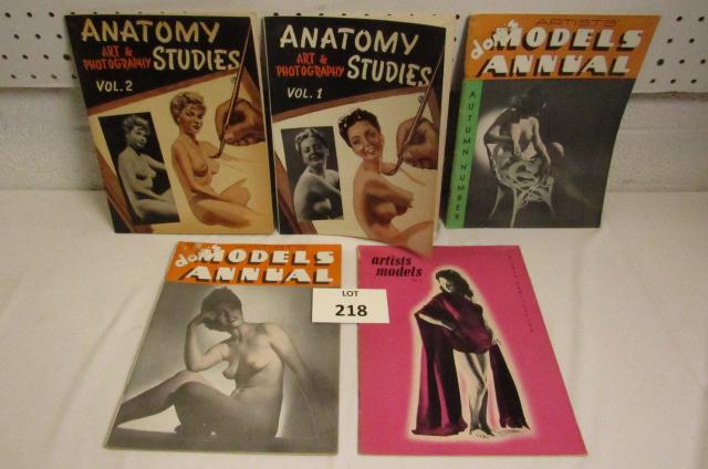 (5) Adult Interest Magazines Including: Anatomy Studies: (5) Vintage Adult Interest Magazines Including: Anatomy Studies Art and Photography, Models Annual, Artist Models