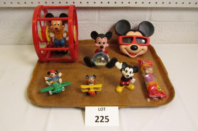 Lot of Disney Mickey Mouse Items Including: View Master: Lot of Disney Mickey Mouse Items Including: Toys, Figures, Pez Dispenser, View Master