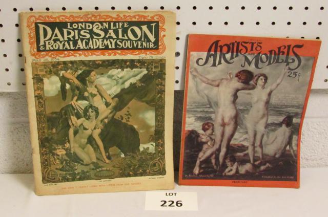 (4) Adult Interest Magazines Including: London Life: (4) Vintage Adult Interest Magazines Including: London Life Paris Salon and Royal Academy Souvenir and Artists Models