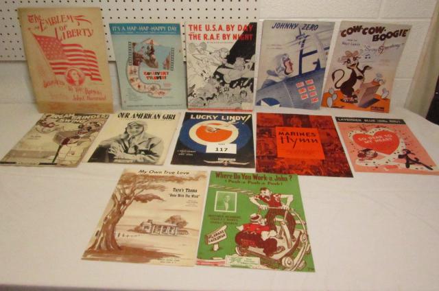 Lot of Paper Ephemera Including: Military Songs: Lot of Paper Ephemera Including: Sheet Music and Military Songs