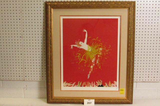 LE 224/300 Pencil Signed Erte Applause Serigraph: Limited Edition 224/300 Pencil Signed Erte (1892-1990) Applause Serigraph, 34-1/2" h x 29-1/2" w