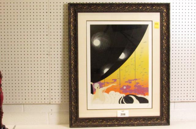 LE 222/300 Pencil Signed Erte Coming of Spring: Limited Edition 222/300 Pencil Signed Erte (1892-1990) The Coming of Spring Serigraph, Measures 38-1/2" h x 31-1/2" w