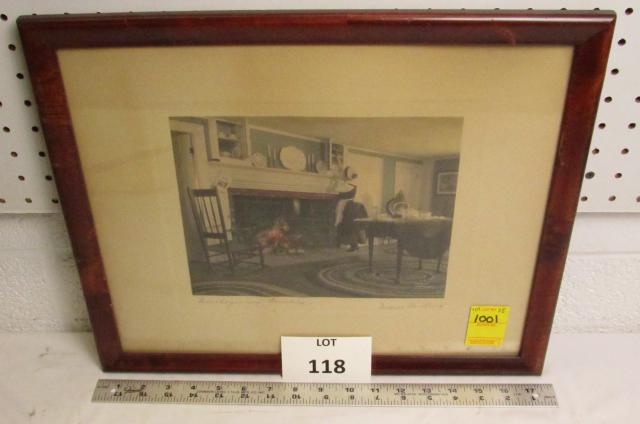 Thanksgiving Goodies by Wallace Nutting: Wallace Nutting interior scene