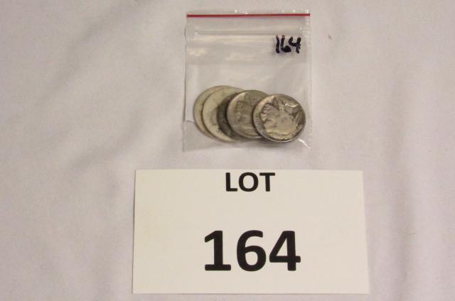3-Buffalo Nickels, 2-Stand Lib Qtrs-(NoDates): 3-Buffalo Nickels, 2-Stand Lib Qtrs-(NoDates)