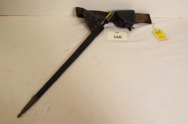 Civil War Set: Civil War Cap Box, Bayonet with scabbard, belt and U.S. buckle.