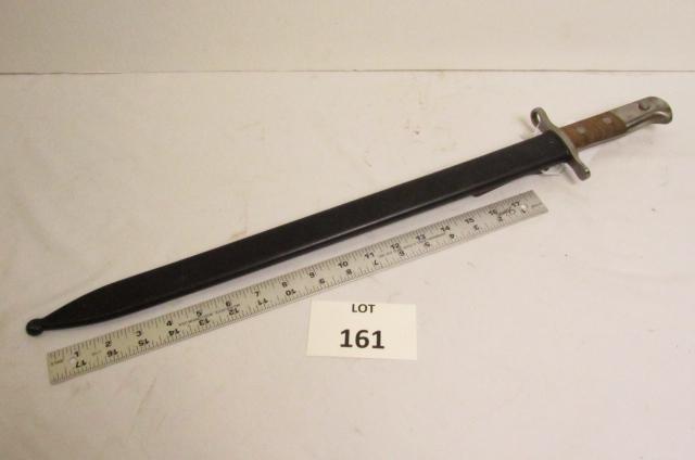 Sawtooth Bayonet: Swiss M1914 sawtooth bayonet. numbered 51754 with scabbard, Great condition! 25" long with scabbard