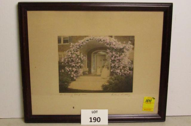 Wallace Nutting: Wallace Nutting "The Coming out of Rosa". 15 3/4" x 18 1/2".