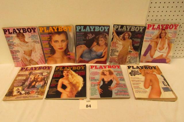 Large Lot: Playboy Magazines 1980's