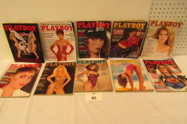Large Lot: Playboy Magazines 1980's