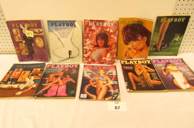 Large Lot: Playboy Magazines 1960's-1970's and 1 1990's