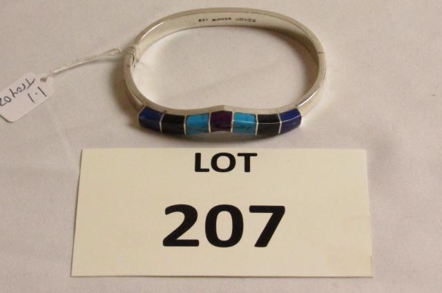 Sterling Bangle with stones (1 of 2)