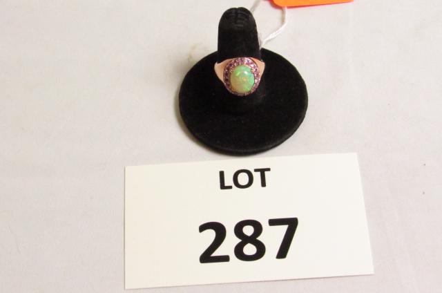 10kt Gold opal and Kunzite ring (1 of 3)