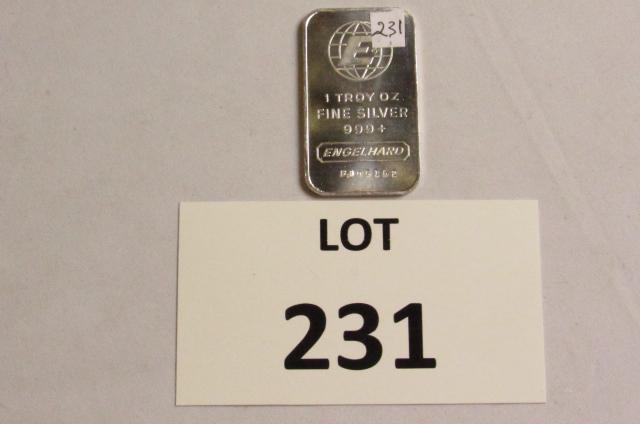1-One Ounce Silver Bar-Engelhard (1 of 3)