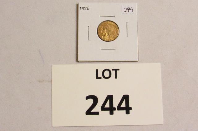 1926 $2Â½ Indian Head Gold Coin (.121oz) (1 of 3)