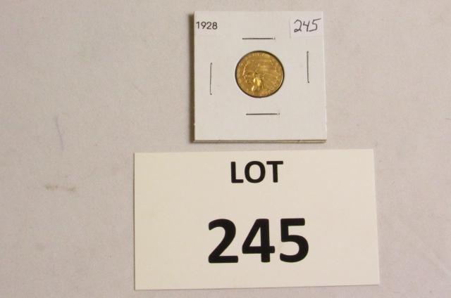 1928 $2Â½ Indian Head Gold Coin (.121oz) (1 of 3)