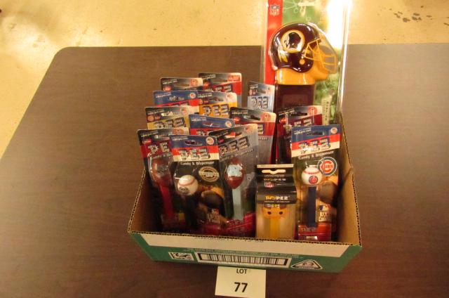 Pez Dispensers: Pez dispensers - baseball and football