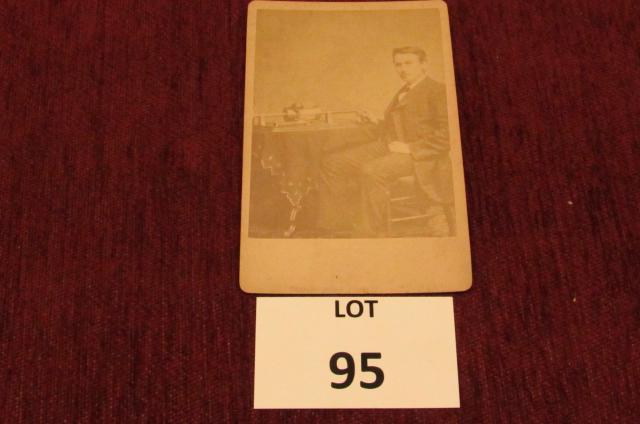 Early cabinet card photo of a young Thomas Alva Edison: Early cabinet card photo of a young Thomas Alva Edison by Brady