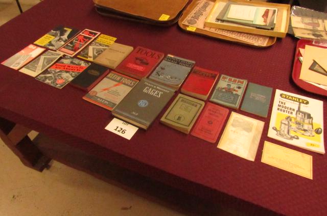 Lot with approximately 20 pieces of hand tool early: Lot with approximately 20 pieces of hand tool early catalogues and pamphlets. Companies include: Stanley, Goodell Prattl, L.D. Berger, Klein, Miller Falls, Brown & Sharpe, and Pratt & Whitney.