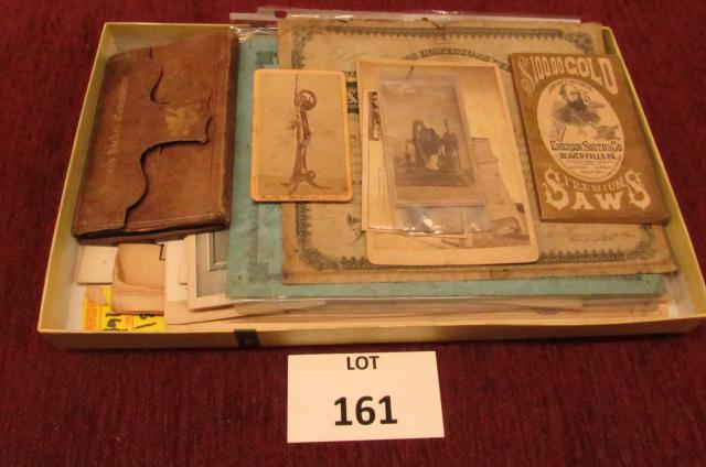 Large grouping of early industrial/tool ephemera: Large grouping of early industrial/tool ephemera including: 1885 Industrial America Newspaper; Catalogue from the Philadelphia, PA Thermometer Company circa 1920s; Five photos of industrial machines; 