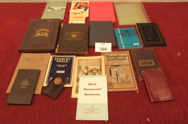 Mix lot of tool/hardware catalogues and ephemera: Mixed lot of tools hardware catalogues and ephemera including: No. 34 Stanley Tools catalogue dated 1939; early 20th century catalog of mathematical and engineering instruments from the James Queen & 