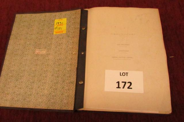 Binder of Approximately 50 letters of congratulations: Binder of Approximately 50 letters of congratulations to G.F. Morrison upon his promotion to Vice President of General Electric Co. circa 1916. Measures approximately 9" x 11"