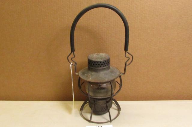 Railroad lantern "PRR" with clear glass lens: Railroad lantern "PRR" with clear glass lens manufactured by Dressel