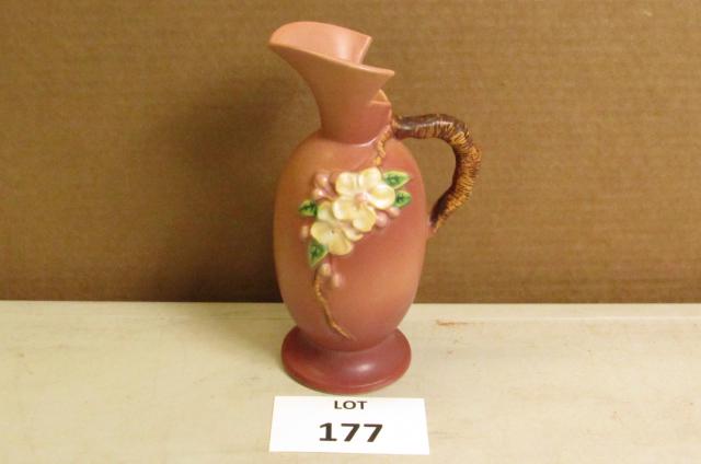 Vintage Roseville Pottery "Pink Apple Blossom Ever": Vintage Roseville Pottery "Pink Apple Blossom Ever" pattern. Measures approximately 8.25" high x 4.75" wide
