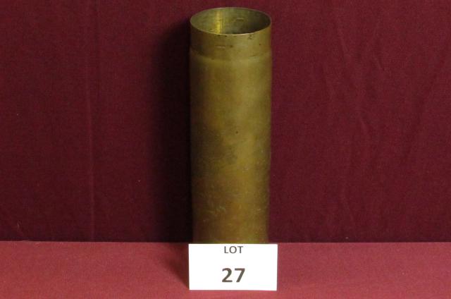 1917 Brass US Artillery shell with professionally: 1917 Brass US Artillery shell with professionally engraved Eagle and Poem "For country's sake we bravely fought/ The foe across the sea/ And now we Starve Beneath the flag/ We bore to Victory/ And on 