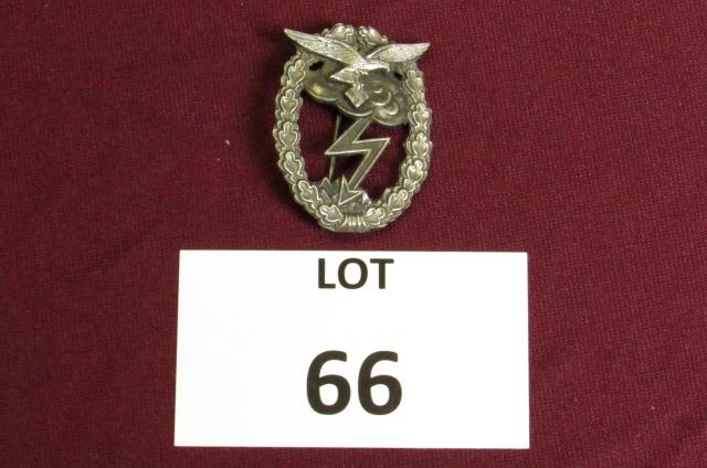 WWII German Luftwaffe Ground Combat badge: WWII German Luftwaffe Ground Combat badge **Disclaimer**: Given COVID-19 restrictions and the influx of replicas on the market, we are unable to authenticate some of the German Nazi items listed for a