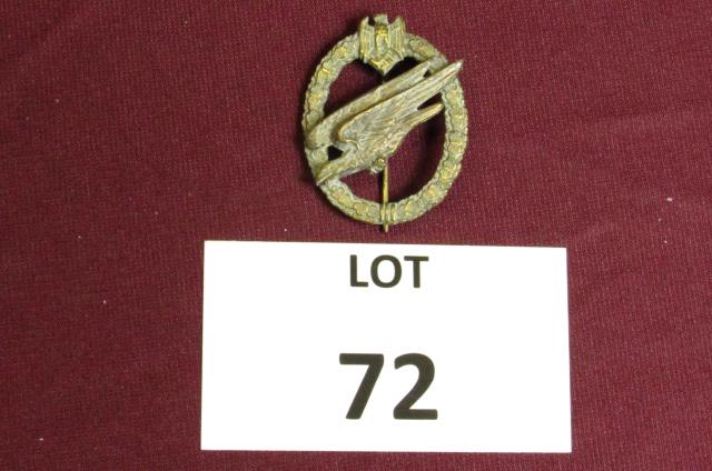 WWII German Army Parachutists badge: WWII German Army Parachutists badge **Disclaimer**: Given COVID-19 restrictions and the influx of replicas on the market, we are unable to authenticate some of the German Nazi items listed for auction
