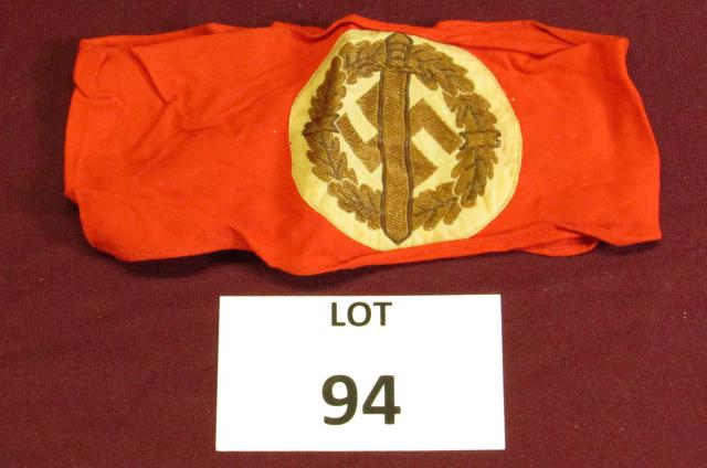 WWII German "SA Sports Association" armband: WWII German "SA Sports Association" armband **Disclaimer**: Given COVID-19 restrictions and the influx of replicas on the market, we are unable to authenticate some of the German Nazi items listed for
