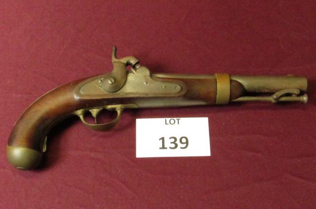 US Percussion Cap Pistol model 1842 by Maker Aston: US Percussion Cap Pistol model 1842 by Maker Aston **Disclaimer**: Given COVID-19 restrictions and the influx of replicas on the market, we are unable to authenticate some of the German Nazi items lis