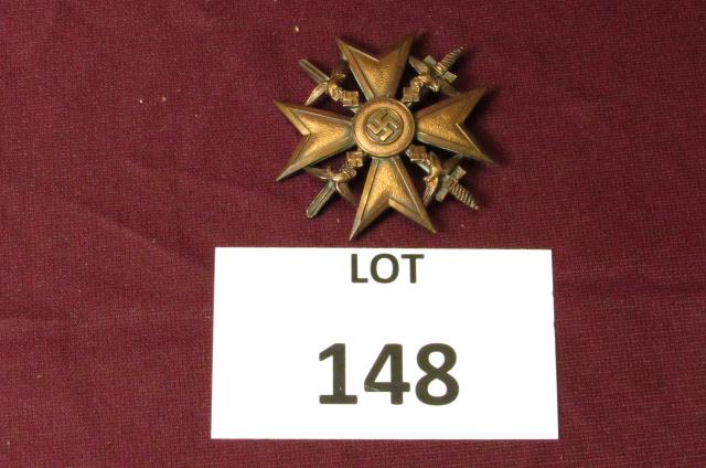 German Spanish Civil War badge: Spanish Bronze Cross: German Spanish Civil War badge: Spanish Bronze Cross with Swords. Note: pin is missing **Disclaimer**: Given COVID-19 restrictions and the influx of replicas on the market, we are unable to authentica