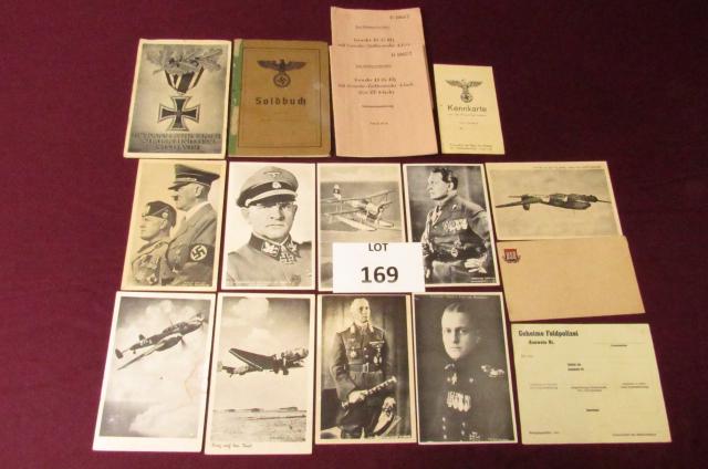 Ephemera lot with fifteen pieces of Third Reich: Ephemera lot with fifteen pieces of Third Reich German-related pieces including postcards and others **Disclaimer**: Given COVID-19 restrictions and the influx of replicas on the market, we are unable