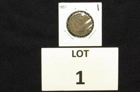 1851 US Large Cent: 1851 US Large Cent