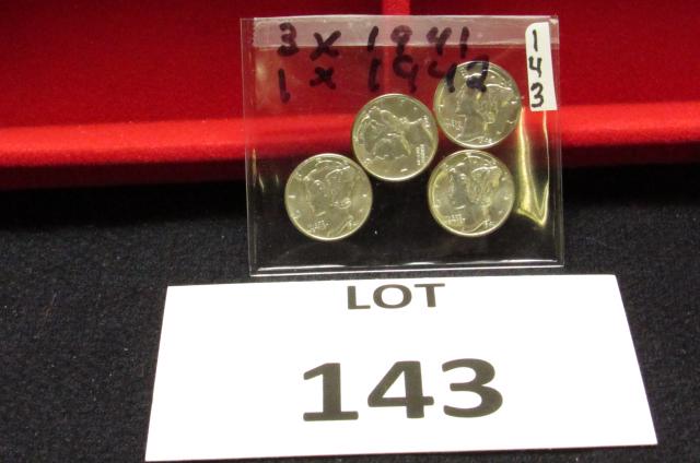 3-1941,1-1942 Mercury Dimes (1 of 3)