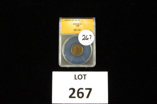 1909S-VDB Wheat Cent (ANACS-VG10): 1909S-VDB Wheat Cent (ANACS-VG10)