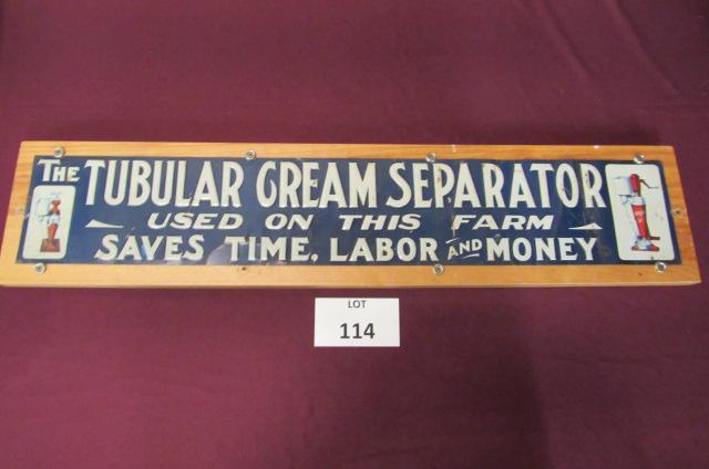 Tubular Cream Separator sign (1 of 3)