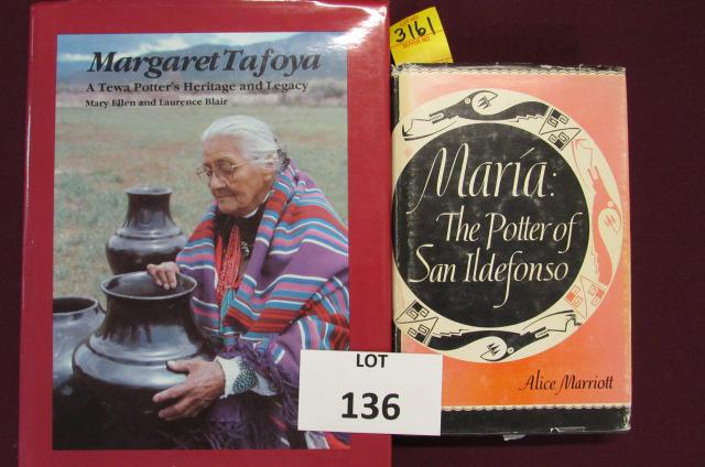 Two Pottery books: Lot of 2 books. Margaret Tafoya, A Tewa Potter's Heritage and Legacy by Mary Ellen and Laurence Blair, Maria: The Potters of San Ildefonso by Alice Marriott