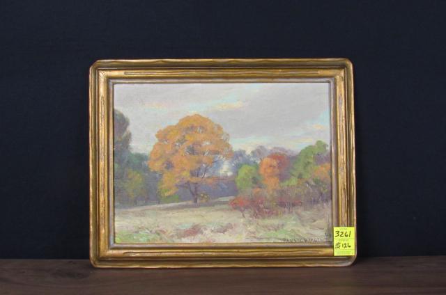 Paul Turner Sargent oil on board fall landscape. (1 of 3)