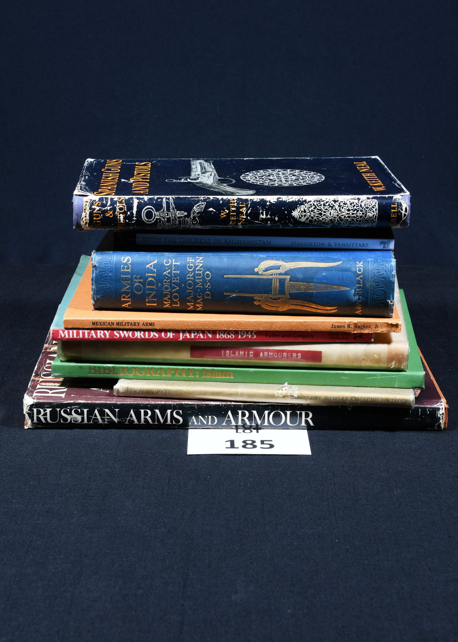 Collection of Military Arms and Armor From Around the: An interesting and informative selection of books regarding military arms and armor from around the globe. Subjects include Spanish guns, Japanese swords, Russian and Mexican arms and armour and Afgha