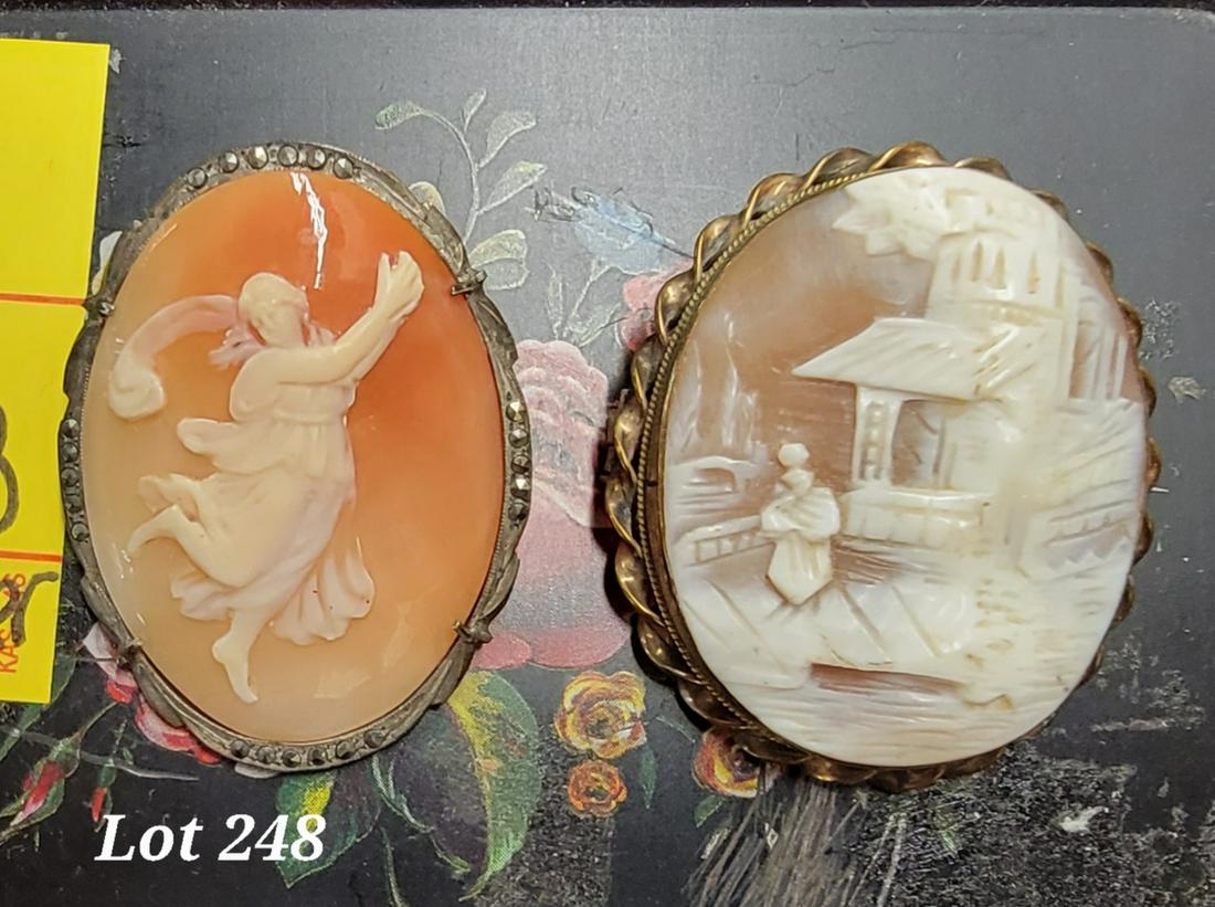 Pair of Cameo Brooches (1 of 4)