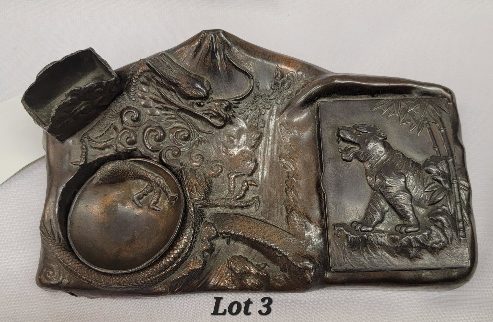 Antique Bronze Smoking Tray (1 of 7)