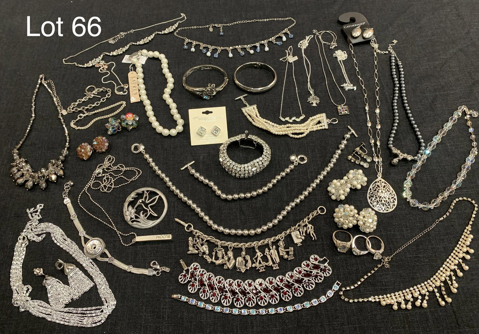 Collection of Signed Silver Toned Costume Jewelry With (1 of 11)