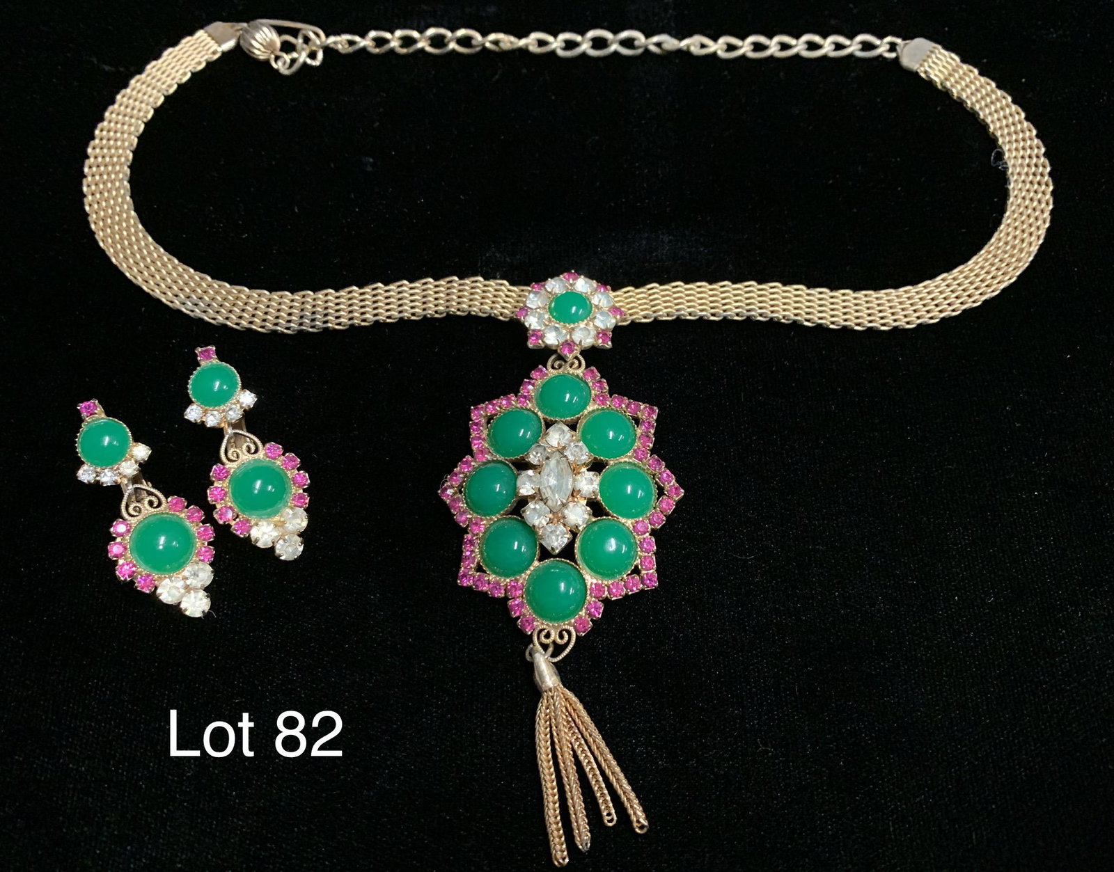 Vintage Art Deco Style Necklace and Earring Set (1 of 6)