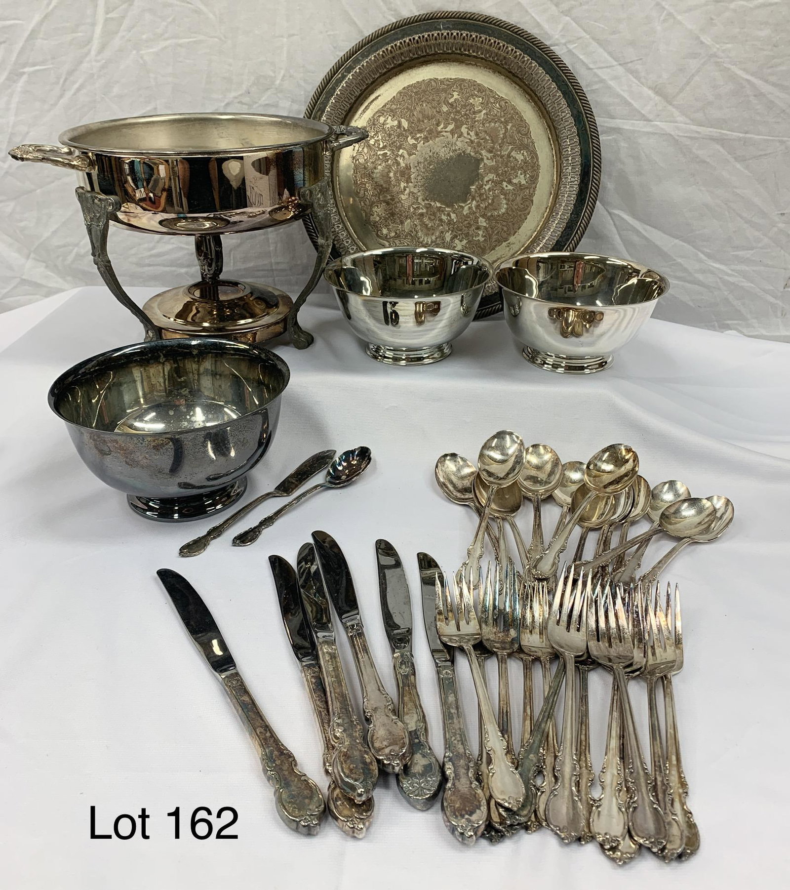 Collection of Silver Plate Dinnerware (1 of 7)