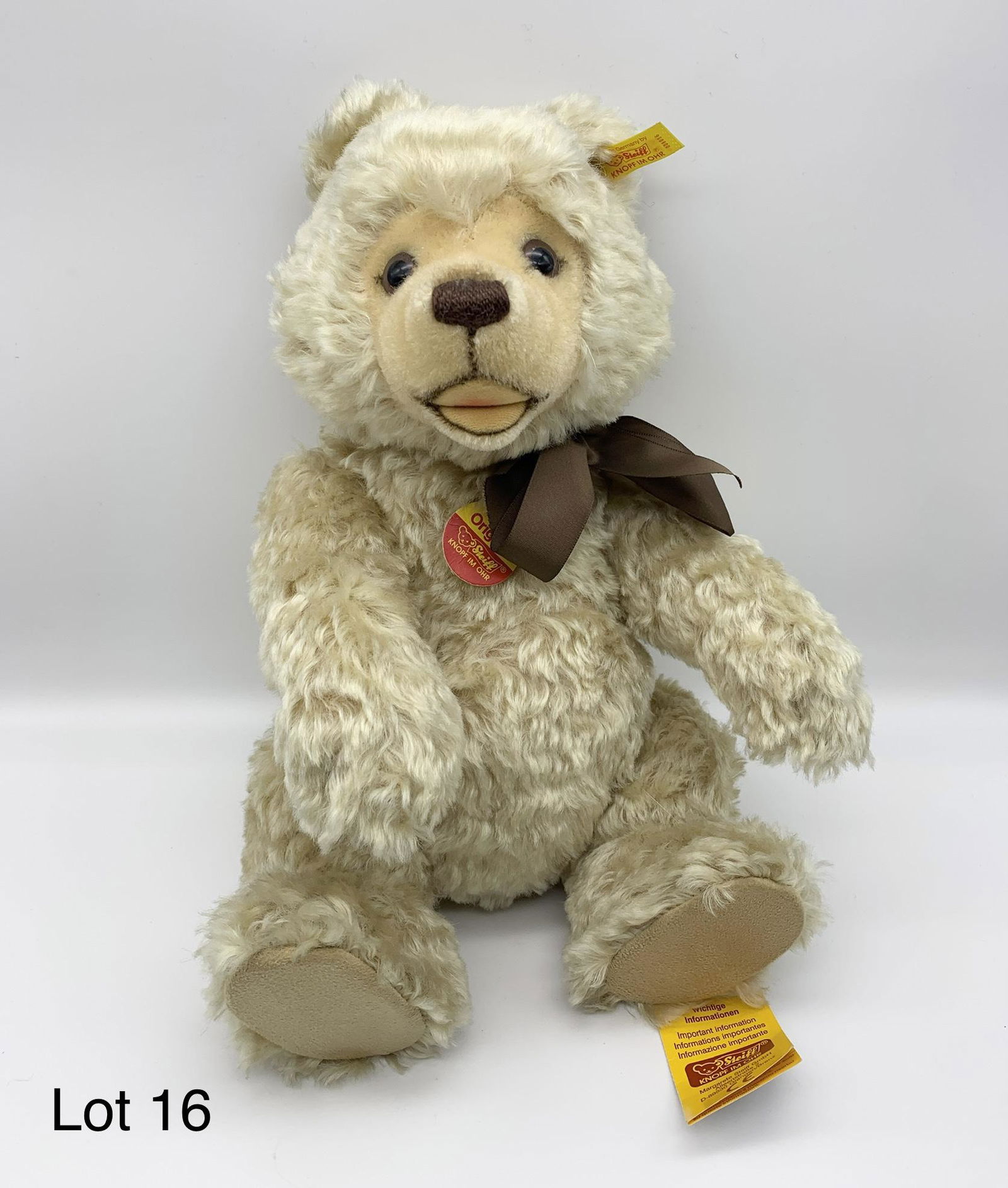Vintage Steiff Mohair Growling Blonde Teddy Bear (1 of 6)